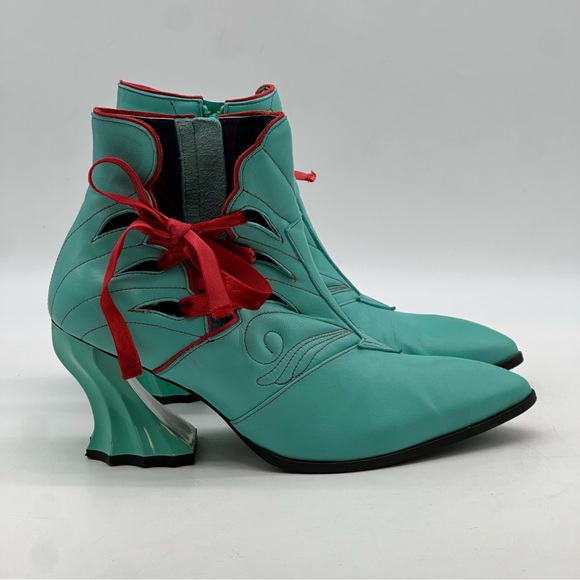 John Fluevog Shoes - John Fluevog Deliverance Jodie Side Lace Ankle Boot. Size 11